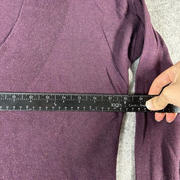 Eileen Fisher Sweater Womens S Lightweight Tencel Silk Purple V-Neck Pullover - Picture 7 of 9
